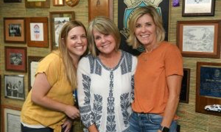 Bessie Medigovich, Michel Fluhr and Lisa Bargery smiling together