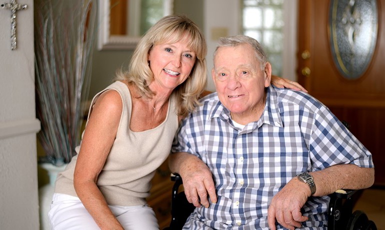 AZSC RN Martha Cocoros loves connecting with patient Curtis.