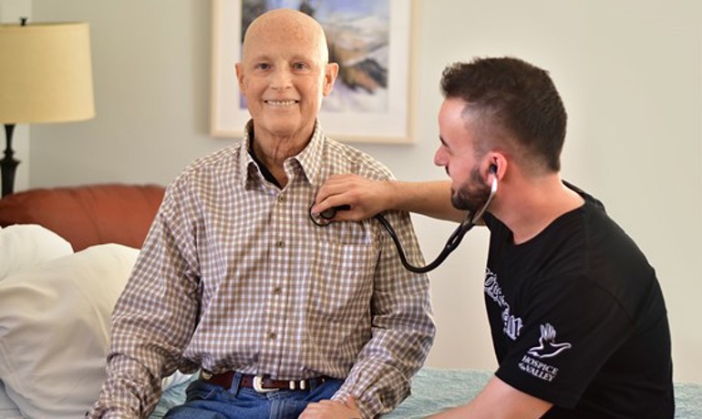 HOV nurse and patient