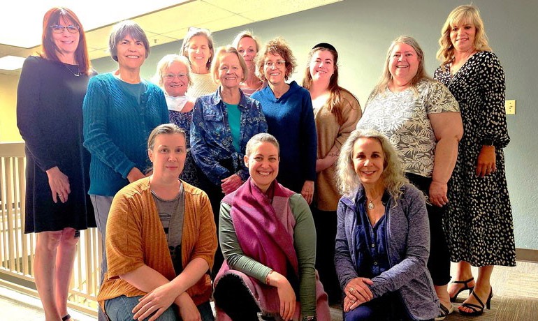 Volunteer Services Director Stacia Ortega and Education and Special Programs coordinator Eileen Dullum welcome the first class of Hospice of the Valley volunteers in Tucson.